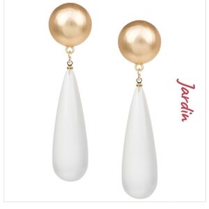 NWT Jardin Jewelry Lucite Pear Drop Earrings